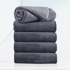 FASEN 수건 이탈리아 5성급 호텔수건 200수 코마사 타올 먼지없는수건, 다크그레이, 5개