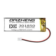 리튬폴리머 배터리 충전지 301850 3.7V 180mAh, 1개, 1개입