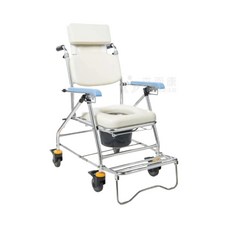 來而康均佳 不鏽鋼背可調收合洗澡便器椅JCS-306 沐浴椅便盆椅 洗澡椅便盆椅補助, 1個, 單一色系