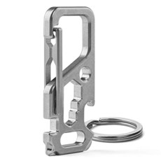 티타늄-키체인-클립-보틀 오프너-키체인 TISUR Edc 전술 카라비너 키 체인 남성용 멀티툴 야외 캠핑 키링 클립 32mm 티타늄 포함 236542, 티타늄-키체인-클립-보틀 오프너-키체인, TISUR E