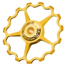 르비클 자전거 뒷드레일러 풀리 세라믹 베어링 MTB 로드 겸용, 골드, 1개