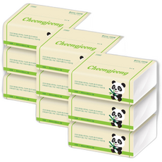 청정 무표백 뽑아쓰는 키친타월 대나무펄프 100% 키친타올, 9개, 9매