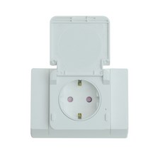 멀티 빌트인 매입 전기 콘센트 1구 인테리어 노출 주방 싱크대, 빌트인 노출 1구 콘센트, 화이트, 1개