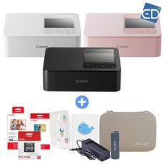캐논 포토프린터 셀피 CP1500+인화지 RP-108+인화지 KC-36IP+용지카세트 PCC-CP400+아이리버 케이스+배터리+충전기+미니앨범+포켓융 /ED, 블랙