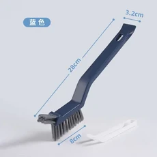 욕실 모서리 및 틈새를 위한 주방 다목적 청소 브러시 ​​바닥 타일 죽은 없음 벽걸이형, 02 Blue