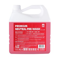 바인더 프리미엄 중성 프리워시 4L, 단품, 1개