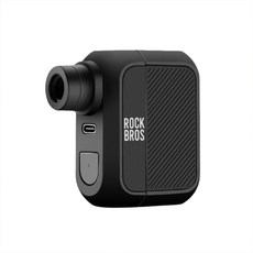 ROCK BROS 迷你電動打氣筒，美/法嘴適用，Type-C充電, Black, 1個