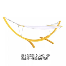 HT 야외 해먹 안티롤오버 원목 프레임 고급형 빌라 마당 스윙 침대 호텔 홈스테이 테라스 더블, 02 4.2M