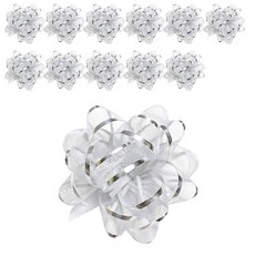 드림팩토리 쉬폰 별꽃 포장장식 꽃별, 24개입, 실버