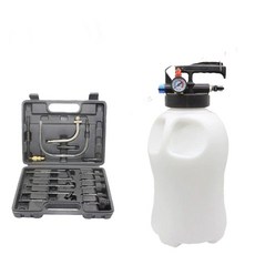 공압 미션오일 교환기 정비소 오일 주입기 에어 미션 펌프 엔진 주유 변속기 공구함 카센터, 4. 6L 오일 캔+15개 커넥터