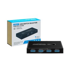 超能玩工 USB共享器 二進四出切換器, 1個, USB2.0/打印機共享器