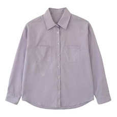 [6COLORS]여성 오버핏 레트로 베이직 코튼 셔츠 빅사이즈
