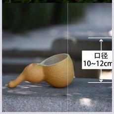 «水瓢» 勺子多用長柄老式器皿裝飾品淘米葫蘆瓢 水瓢 天然家用小號瓢兒木瓢, A4 (口徑10~12釐米), 1個