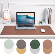 베네룸 장패드 논슬립 키보드패드 책상 보호매트 데스크 매트 양면 마우스패드, 다크브라운&머스타드