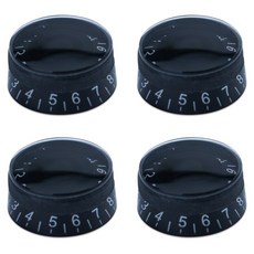 3개4개 일렉트릭 기타 노브 스피드 볼륨 톤 교체용 LP 부품 컨트롤 스타일, 4pcs Black