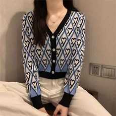 Judy&女款愛心拼色鈕扣長袖開襟衫修身款換季生活共鳴