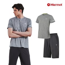 [마모트] 남성 아이씨 쿨 웨어 상하 세트 그레이