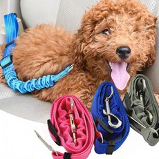 강아지 차량 안전벨트 조절 리드 고양이 반려동물 카시트 탑승 고정 클립, 1개, 핑크