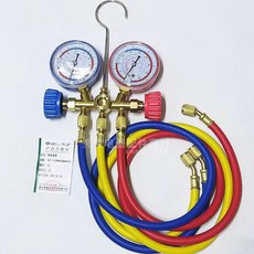 空調壓力錶 汽車空調冷媒錶 加氟套裝, 1個, (@)只有表和管,不配轉接頭套餐