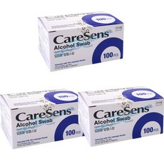 케어센스 일회용 알콜스왑, 100매, 3개