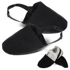 KFHENSOMR 볼링화 슬라이더 4개 고무 밴드가 있는 볼링화 커버 남성 및 여성용 원 사이즈 조절 가능한 밑창 슬라이드 커버 볼 댄싱을 위한 신발 볼링 액세서리 (블랙, 2