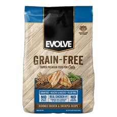 EVOLVE 전연령용 그레인프리 고양이 사료, 닭, 4.98kg, 1개 닭, 4.98kg, 1개