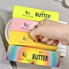 버터 말랑이 스트레스 해소 힐링볼 장난감 스퀴시 2개세트, 2개, 레인보우버터 14cm 2개