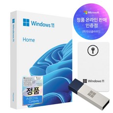마이크로소프트 Windows 11 Home 처음사용자용 FPP 한글 USB설치, Windows 11 Home FPP + 마우스패드 2매