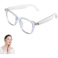 여성용 스마트 안경 포토크로믹 렌즈가 장착된 블루투스 안경으로 선명한 오디오 원격 촬영을 위한 음성 비서화이트 프레임 실내 실외에 적합합니다, Blue Frame