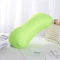 배송 가능한 폼 입자 뼈 모양 베개 사무실 점심시간용 엎드려 자는 베개 로고 인쇄 가능 휴대용 소형 베개 제조업체 도매, 노란 녹색, 38X20(센티미터)