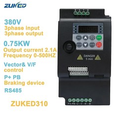 ZUKED 310 0.75kw 1.5kw 2.2kw 4kw 5.5kw 입력 220V/380V 삼상 출력 모터 속도 조절기 컨트롤러, [00] 380v 0.75kw