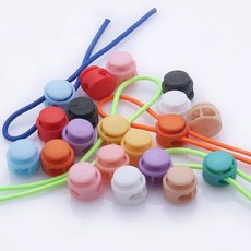 고무줄 끈조절 스트링 스토퍼 돼지코 스트랩 코드락, 퍼플