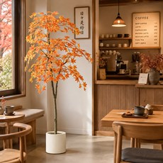 京都嵐山紅楓樹2公尺室內大型仿真植栽（贈送花盆）, 1個