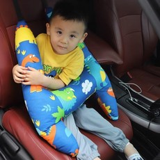 해피유통 다기능 U자형 수면 보호 베개 용 차 안 여행 필수품, 블루