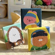 순덕이 명화패러디 캔버스 보석십자수 (2개), 상세페이지 참조, 1개