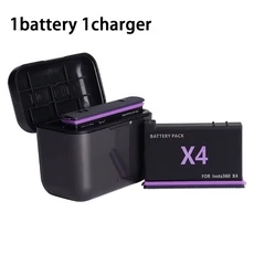 Insta360 X4 배터리 2500mAh 대용량 배터리 + 2 슬롯 충전기 Insta360 X4 배터리 전원 액세서리 용 고속 충, 01 1battery 1charger