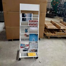 전단지 거치대 전시용 진열대 팜플렛 게시대 리플렛 꽂이, 1단, 화이트 J-628