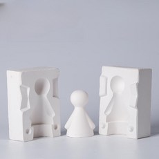 도자기 석고몰드 곰인형 미술수업 점토 도예 도예공방, 기본 색상, 단일 항목