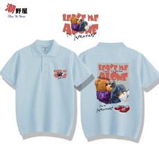 潮野屋 孤單小熊短袖POLO衫 WPD-962 可愛潮流街頭休閒穿搭