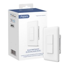 Aqara 智能牆壁開關 雙切 無需中性線 支援HomeKit, 1個