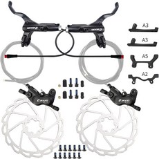 ZOOM HB-876E 전자 자전거 4 피스톤 유압 디스크 브레이크 세트 스쿠터 접이식 Mtb ebrake, 01 HB876E Red Set