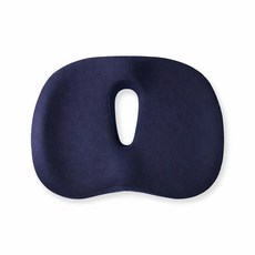 도넛 방석 기능성 올바른 자세 꼬리뼈 W자형 에어 메쉬 쿠션 체중분산, 1개, 네이비