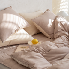 KURUA 사계절 심플 마이크로모달 부드러운 차렵이불 세트