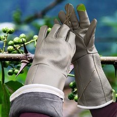 桃園出貨 牛皮防刺手套 專業園林園藝修剪 摘剝板栗花椒月季仙人掌防刺防扎, 37cm雙層加厚（顏色隨機）, 1個