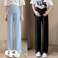YLEMI 1+1 여름 여성 루즈핏 임산부 아이스 팬츠 2p 세트