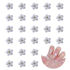 네일 파츠 꽃 브리온 3D 레진 네일 디자인 데코 액세서리 골든 비즈 100개입