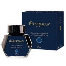 WATERMAN S0110790 50ml 워터맨 병 잉크 미스테리어스 블루 (블루 블랙) 정규, 상세페이지 참조, 1개