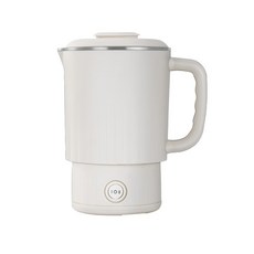 伊德萊斯 316不鏽鋼電熱水壺 雙層防護便攜快煮壺 恆溫杯 旅行壺 800ML(交換禮物), 白色