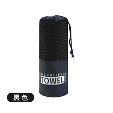 運動毛巾 吸水速乾 健身房/游泳用 包巾 浴巾, 1個, 黑色, 黑色