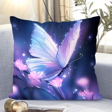 아름다운 꽃패턴 소파쿠션 양면 소파 쿠션 솜 포함 세탁가능 고탄력 트렌디 꽃스타일 수집가 추천 특별한 디자인 트렌디한 스타일, XKHD-2, 40 x 40CM (솜포함 양면쿠션)